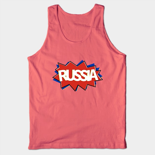 Russia Grafitti Flag Tank Top by mailboxdisco